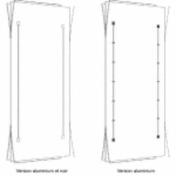 PAIRE RAIDISSEUR DE PORTE EN ACIER NOIR